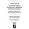 Instructions succintes sur les accouchements