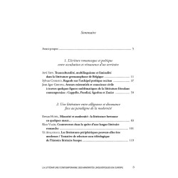 La littérature contemporaine des minorités linguistiques en Europe